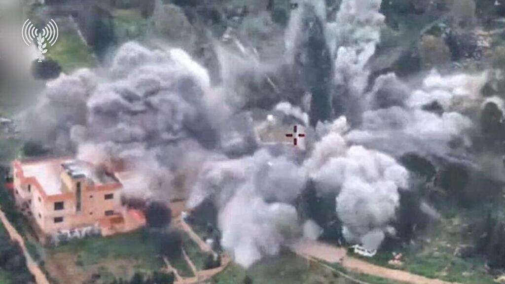 An Israeli strike on Hezbollah targets in Lebanon (Photo: IDF) תיעוד: תקיפות בשטח לבנון וסוריה