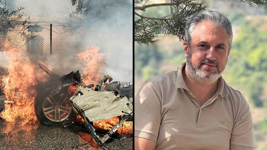 האדי מוסטפא, הרכב שהותקף בלבנון ( צילום: AFP) האדי מוסטפא בכיר חמאס שחוסל ליד צור בלבנון