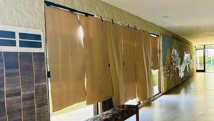 Covered posters of Israeli hostages at the synagogue