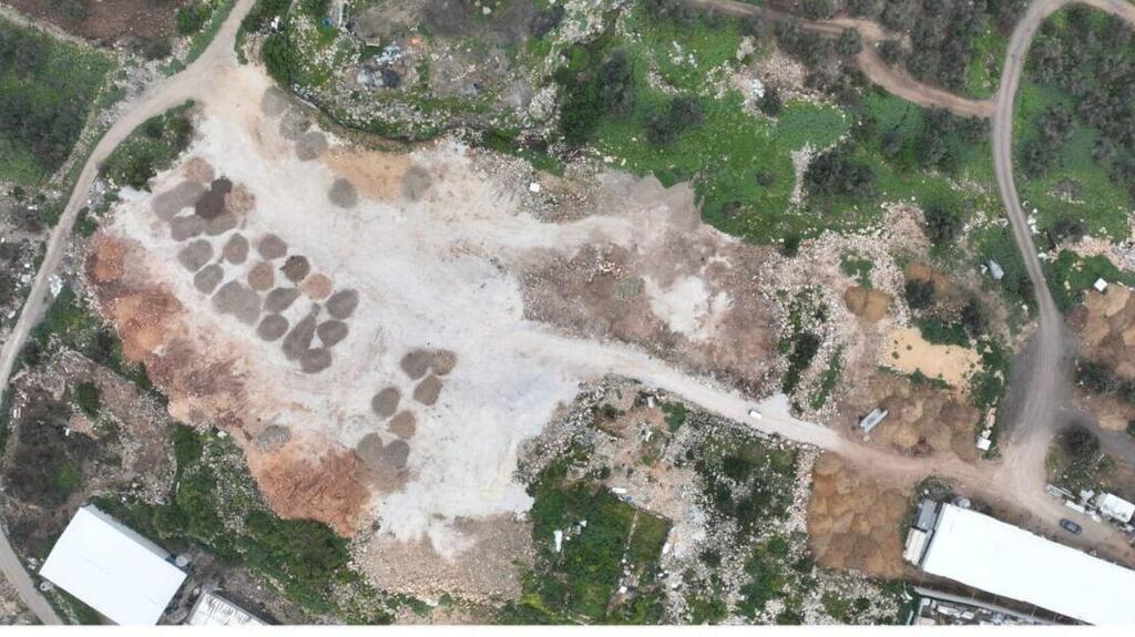 Site after being turned into a parking lot (Photo: Shomrim Netzach) אייטם עתיקות בשומרון