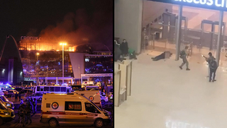 בניין אולם קונצרטים רוסיה ליד מוסקבה ירי פיצוץ