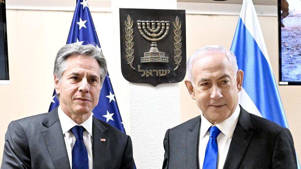 בלינקן בפגישתו עם נתניהו. מסמך שהודלף חושף: בארה"ב חושבים שישראל עושה טעות (צילום: David Azagury, US Embassy Jerusalem ) מזכיר המדינה האמריקאי אנתוני בלינקן נפגש עם חברי קבינט המלחמה הישראלי בבסיס הקריה בתל אביב