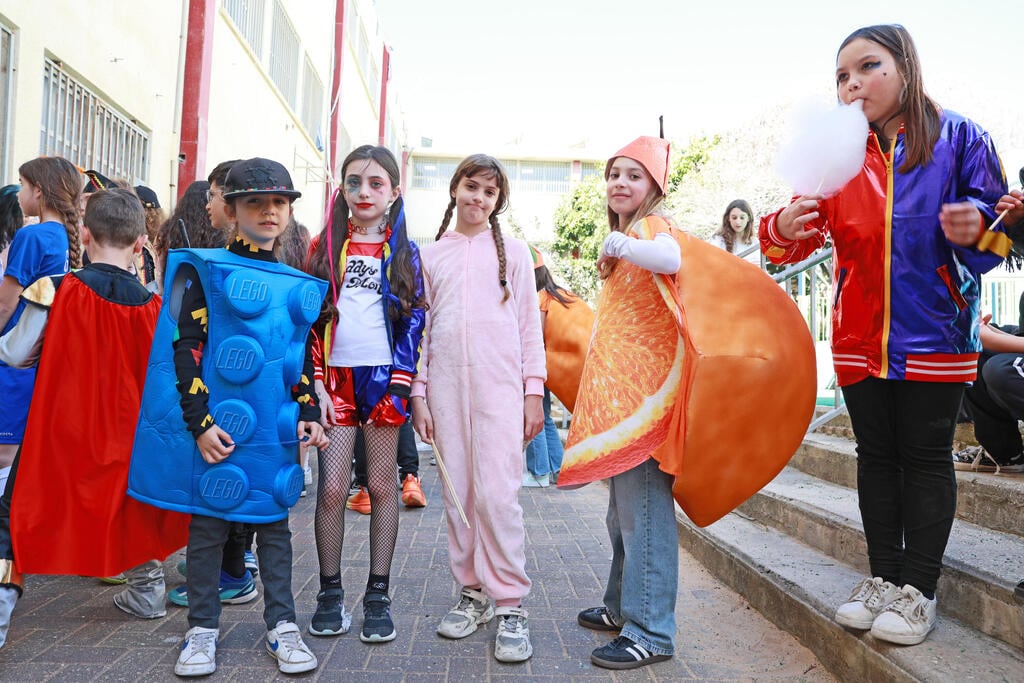 צילום: דנה קופל פורים בבית הספר גורדון בתל אביב