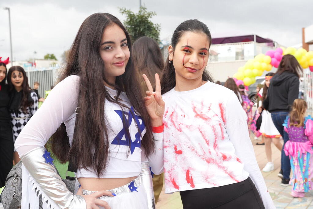 צילום: תומר שונם הלוי חגיגות פורים בבית ספר גיל-רבין בשדרות
