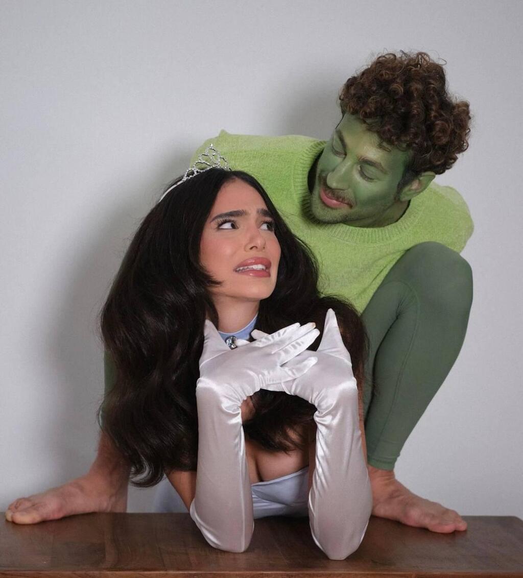 הנסיכה והצפרדע. דור טאוב ונויה אריאלי (צילום: אינסטגרם) פורים 2024