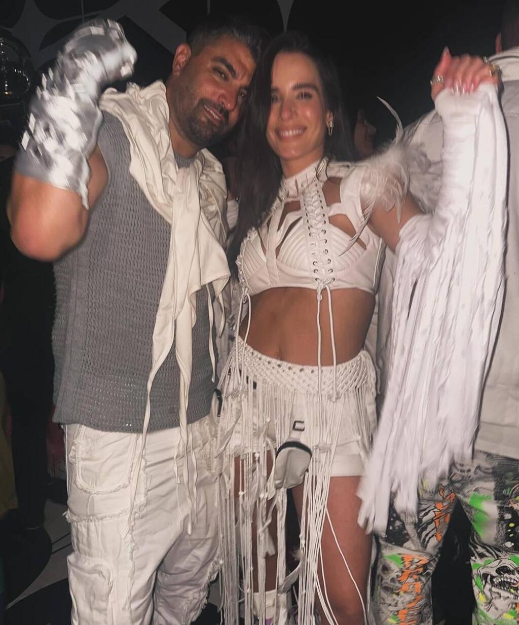 משה וירדן פרץ במסיבה (צילום: אינסטגרם) פורים 2024