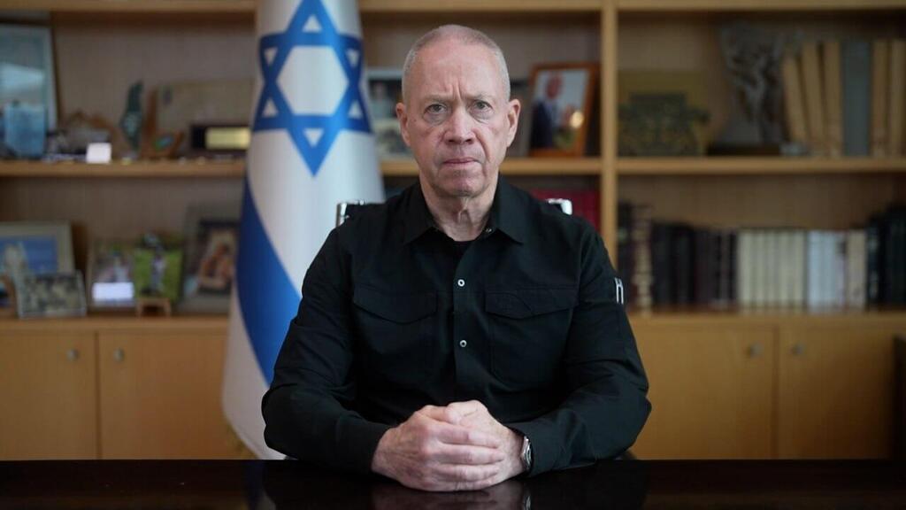 Gallant address before his US visit (Photo: Elad Malka) שר הביטחון יואב גלנט יוצא לנסיעה לארה"ב, שם ייפגש עם מזכיר המדינה אנתוני בלינקן