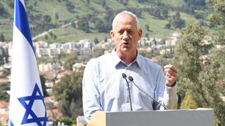 בני גנץ בהצהרה לתקשורת בקריית שמונה בני גנץ בהצהרה לתקשורת בקריית שמונה