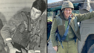 גרוסמן בזמן השירות הצבאי וכיום כמילואימניק
