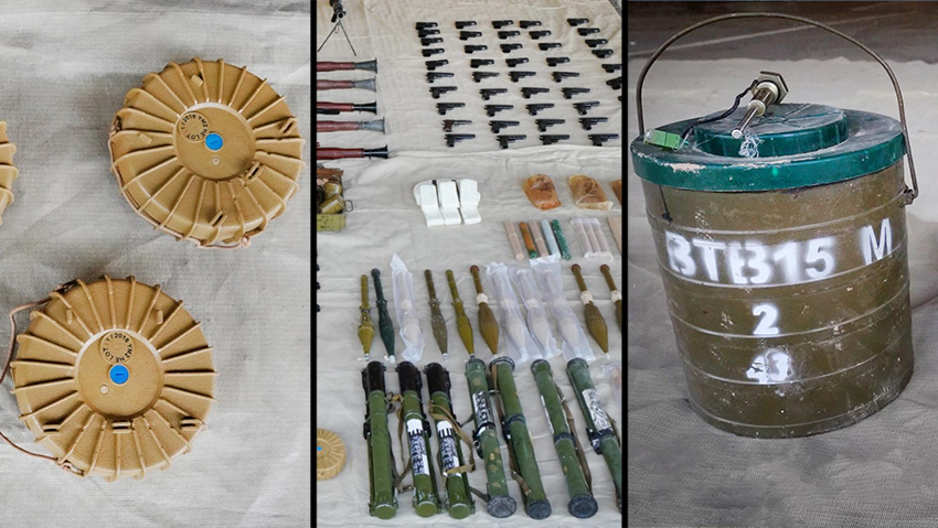 Advanced arms thwarted by Israeli security forces (Photo: Shin Bet) סיכול הברחות אמל"ח באיו"ש שמקורם באיראן, על ידי כוחות הביטחון