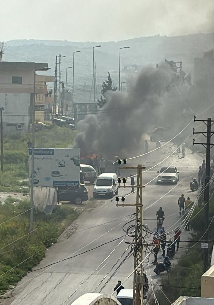 זירת החיסול בלבנון, הבוקר תיעוד ערבי: כטב"מ תוקף רכב בא-באזוריה