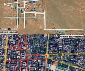 העתק מדויק של מתחם הנשיאות בטאיפיי | צילום: Planet Labs PBC ו–X yk13862081