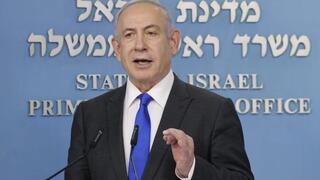 בנימין נתניהו בהצהרה לתקשורת