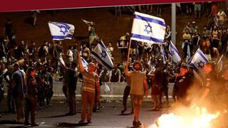   Al Qahera Al Akhbar News covered the demonstrations in Israel throughout the evening