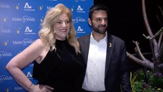 Make-a-Wish Israel co-founder Denise Bar-Aharon and journalist Yoseph Haddad, in Tel Aviv, Israel, March 31, 2024.