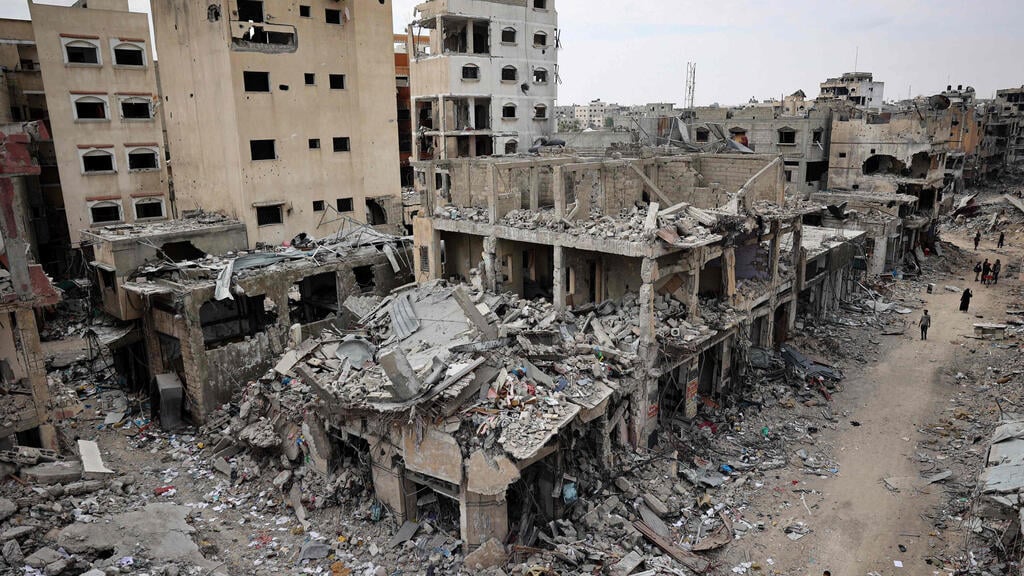 Destruction in Khan Younis (Photo: AFP) חאן יונס, רצועת עזה