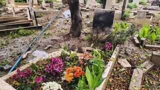 זירת הפיצוץ בבית העלמין באעבלין