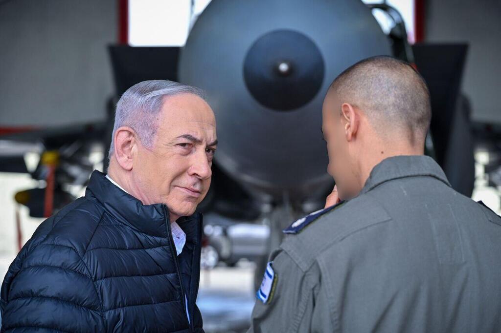 ראש הממשלה בנימין נתניהו ביקור בבסיס חיל האוויר בתל נוף