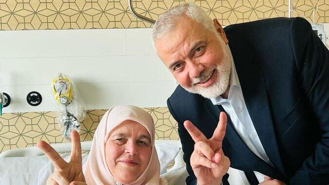 Haniyeh's spouse, instructed of her sons' loss of life after IDF strike in Gaza, smiles