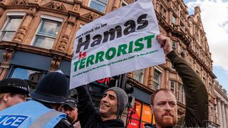 Protests in London against <mark><mark>Hamas</mark></mark> 
