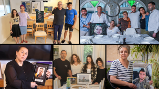 המשפחות השכולות סביב השולחן החג עם כיסא ריק