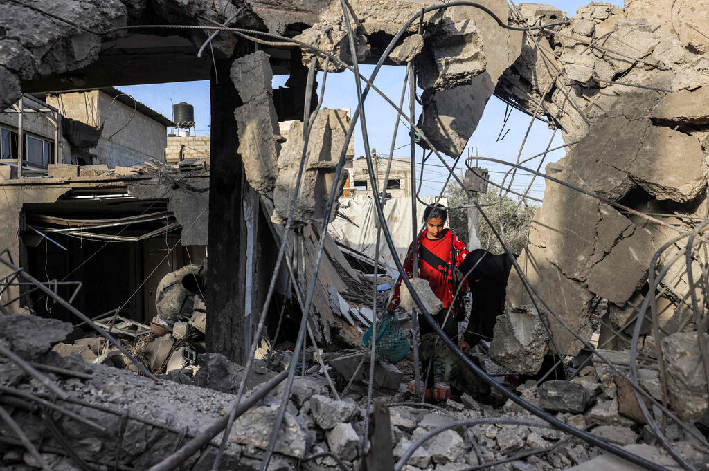 הרס ברפיח (צילום: MOHAMMED ABED/AFP) הרס ברפיח