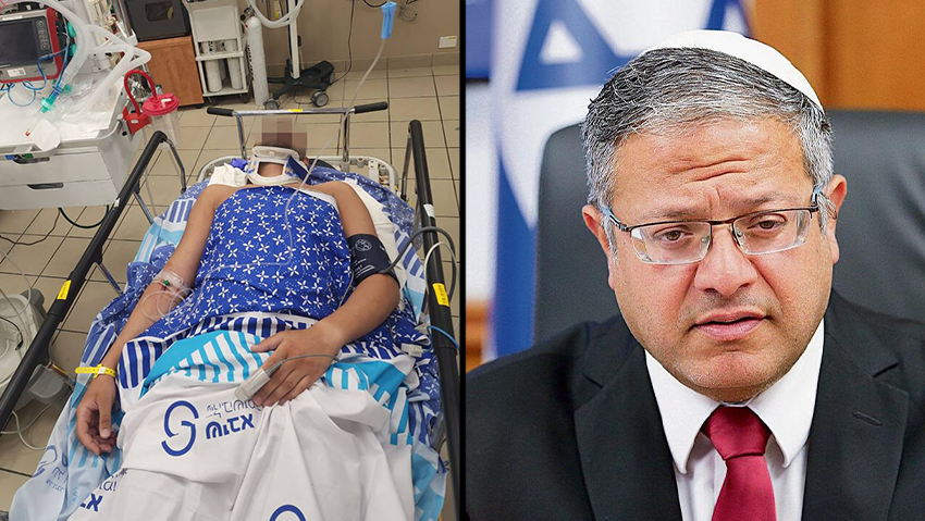 הפצוע מהתאונה של איתמר בן גביר בבית החולים