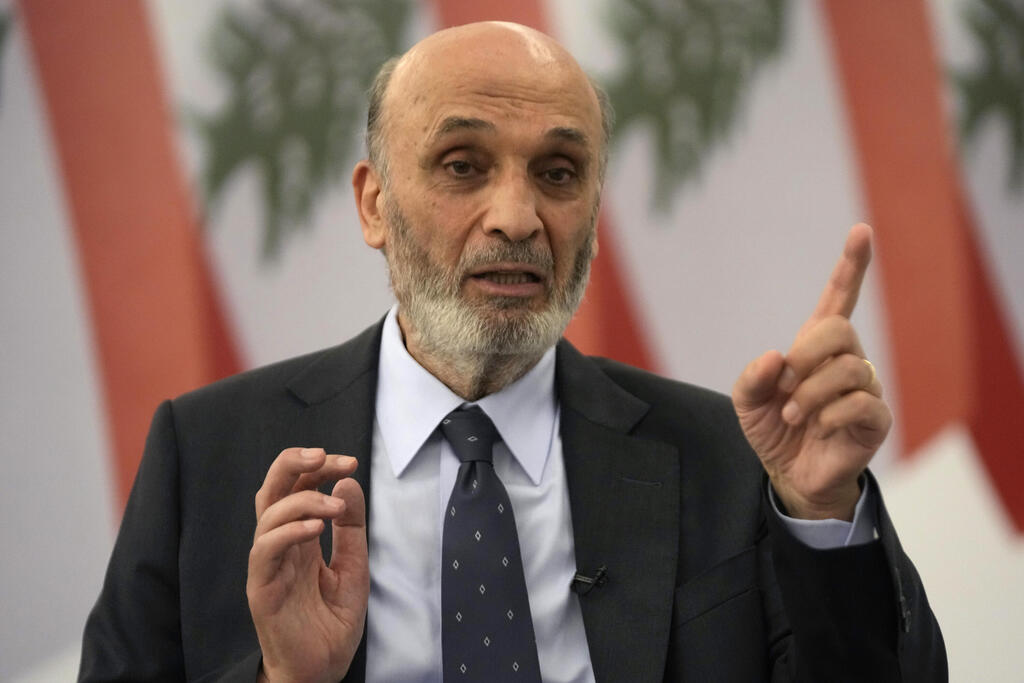 Lebanese Forces Party leader Samir Geagea (Photo: AP Photo/Hussein Malla) סמיר ג'עג'ע