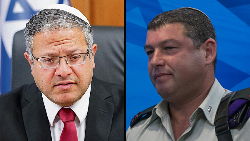 וינטר ובן גביר (צילום: אוהד צויגנברג, אלכס קולומויסקי) עופר וינטר ואיתמר בן גביר