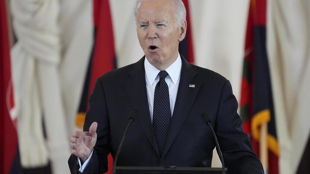 Joe Biden (Photo: Evan Vucci / AP) ג'ו ביידן נאום בגבעת הקפיטול ארה"ב אנטישמיות יום השואה