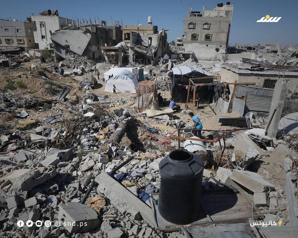 Aftermath of Israeli strike on Rafah, southern Gaza Strip תיעוד פלסטיני של עקורים שעוזבים את רפיח לחאן יונס