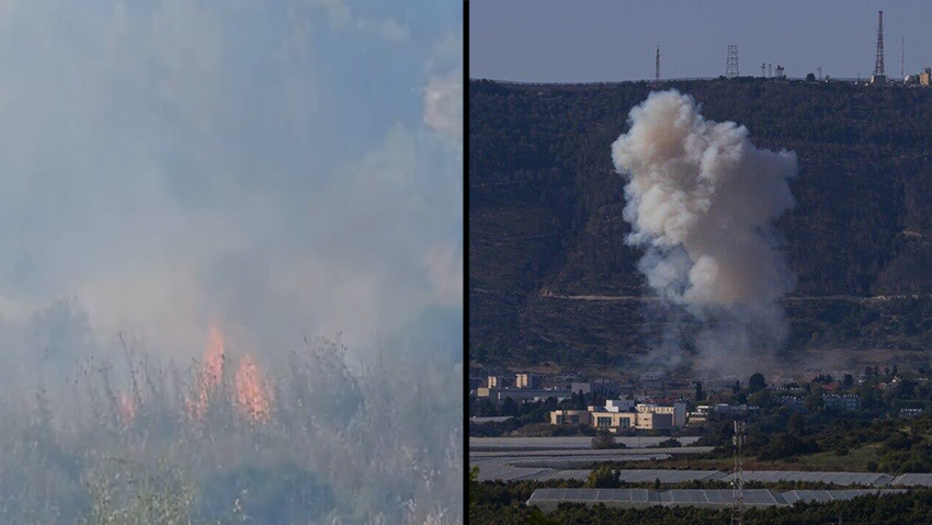 הפגיעה בשלומי, והשריפה (צילום: אמיר ירחי) תיעוד מהנפילה בסמוך לשלומי