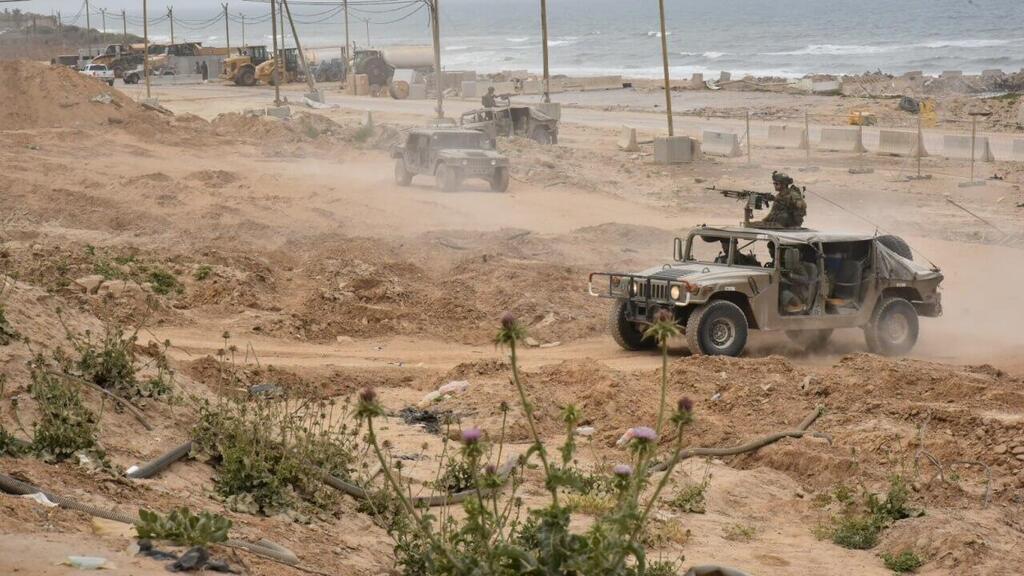 IDF forces in the Netzarim Corridor in Gaza (Photo: IDF Spokesperson's Unit) פרוזדור נצרים רצועת עזה