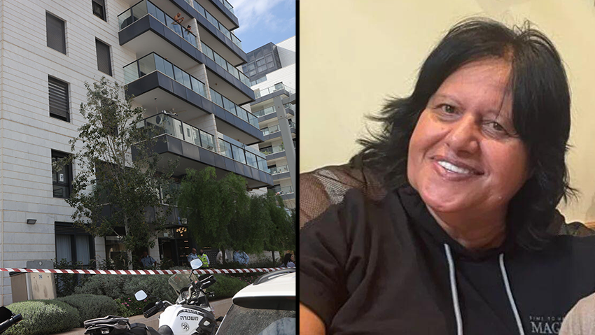 יעל בן אברהם והבניין שבו נרצחה (צילום: יריב כץ) יעל בן אברהם