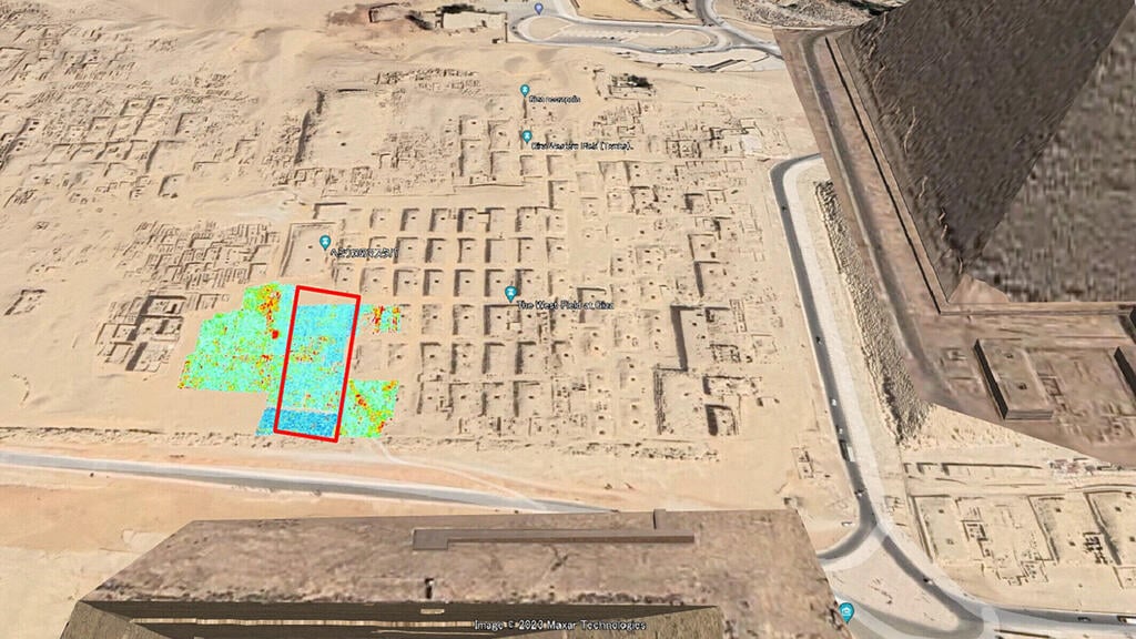 Part of the cemetery inspected by the researchers (Photo: Archaeological Prospection) מיקום האזור אותו בדקו החוקרים וגילו "אנומליה" שעוררה את סקרנותם