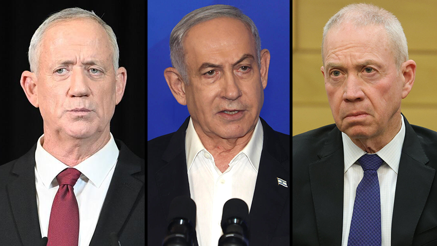 Gantz, Netanyahu, Gallant (Photo: EPA, Yariv Katz, Yair Sagi) Gantz, Netanyahu, Gallant