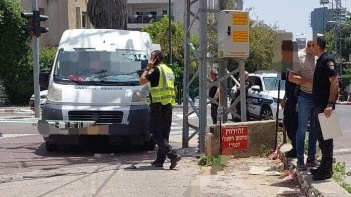 זירת התאונה בהרצליה זירת התאונה בהרצליה
