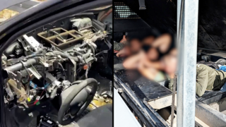 תיעוד: לוחמי מג״ב ושוטרי מחוז ש״י עוצרים 9 שוהים בלתי חוקיים, הרכב המפורק 