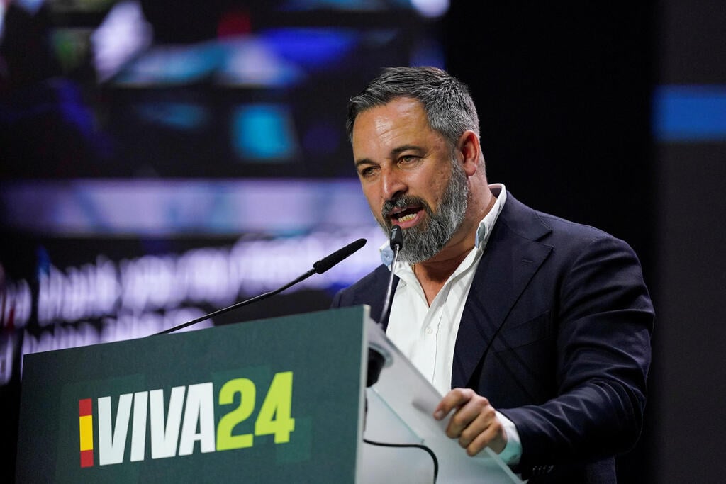ספרד כנס ימין קיצוני מנהיג מפלגת Vox סטניאגו אבסקל