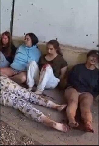 Female soldiers held by Hamas terrorists on October 7 from body cam footage (Photo: Hostages and Missing Families Forum) תצפיתניות שנחטפו בשבעה באוקטובר לרצועת עזה