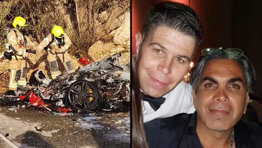 צילום: דוברות כבאות והצלה מחו"ז יו"ש, מתוך פייסבוק צחי מנשרי ואילן פייביש ז"ל ותאונת דרכים בים המלח