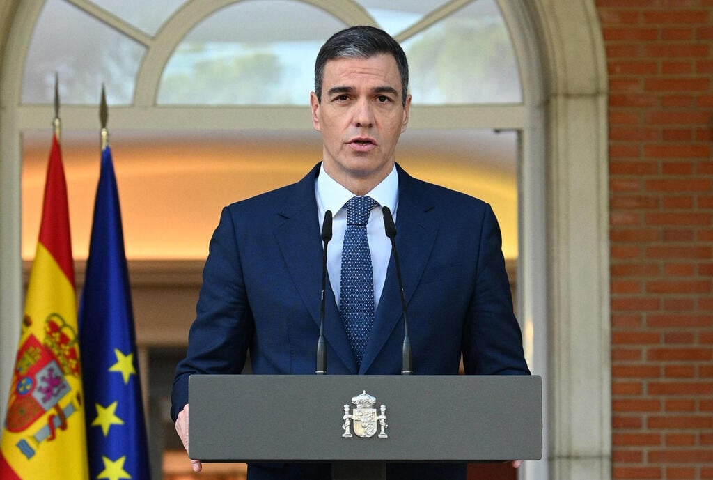 Spanish Prime Minister Pedro Sanchez (Photo: Borja Puig de la BELLACASA / LA MONCLOA / AFP) פדרו סנצ'ס ראש ממשלת ספרד