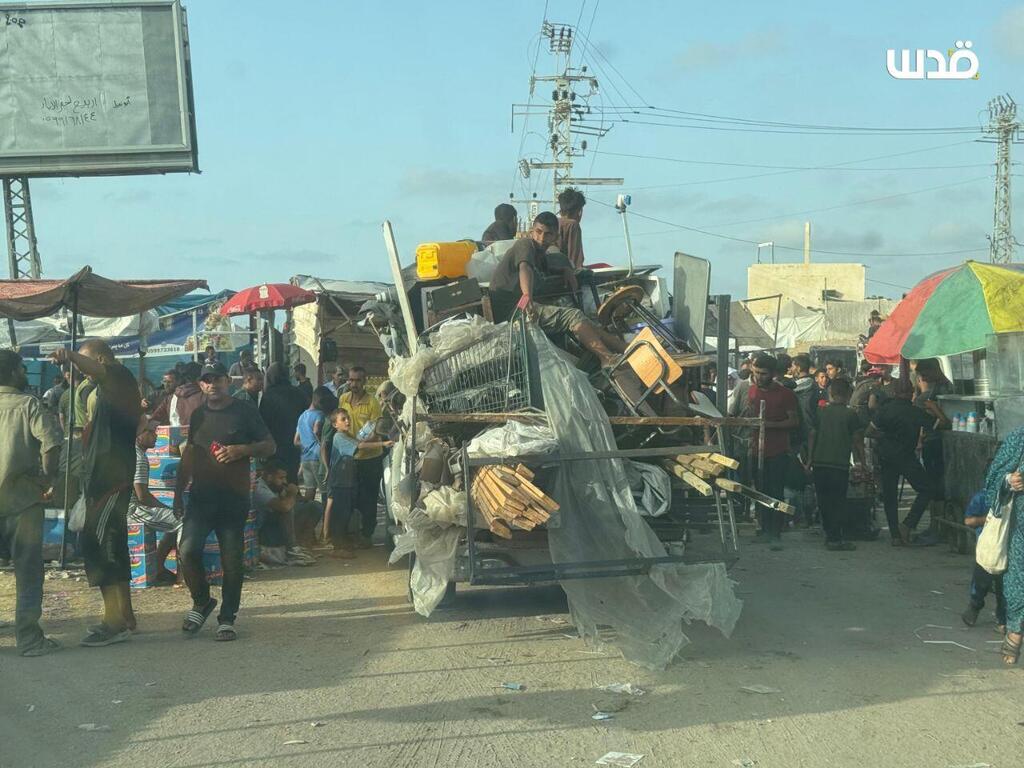 תנועת עקירה המונית ממשיכה גם הבוקר מרפיח לכיוון מוואסי