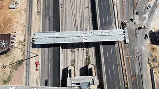 גשר הולכי הרגל החדש במחלף משה דיין ראשל"צ