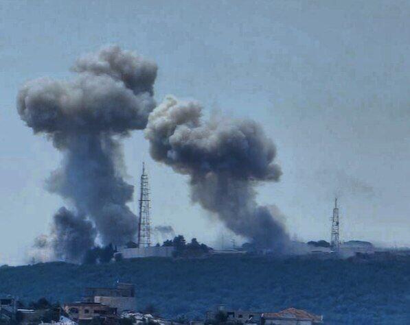 IDF border outpost attacked with Burkan rockets תיעוד מלבנון: תקיפה של אוגדה 91 עם טילי בורקאן