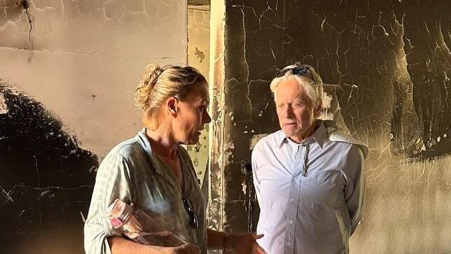 Michael Douglas in Kibbutz Be'eri: 'How one recovers from that?'