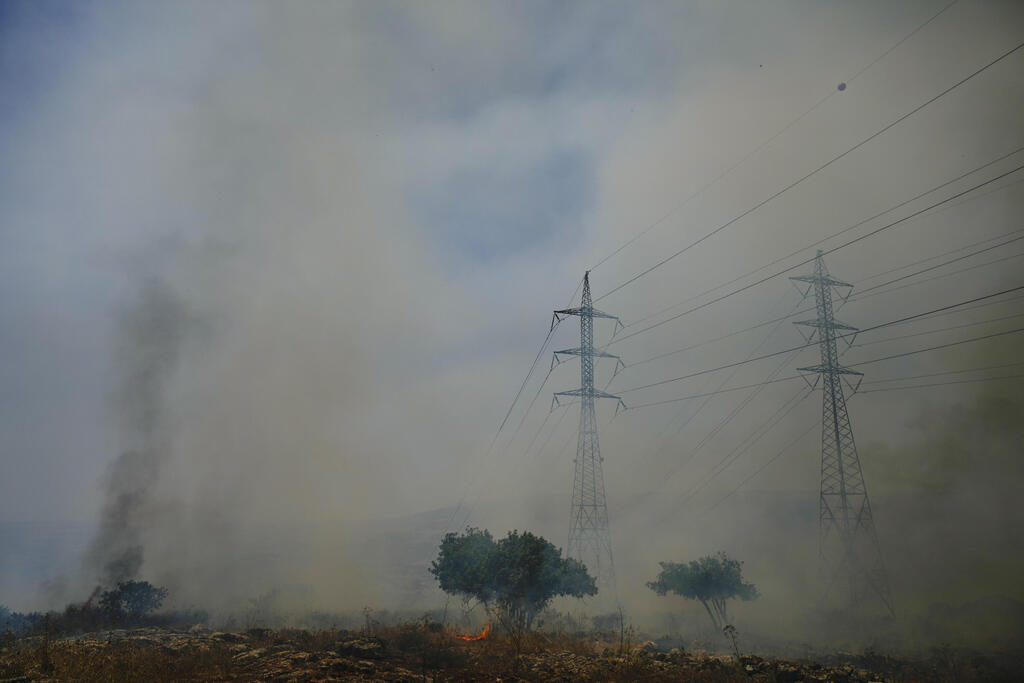 שריפה עשן ליד רמות נפתלי 