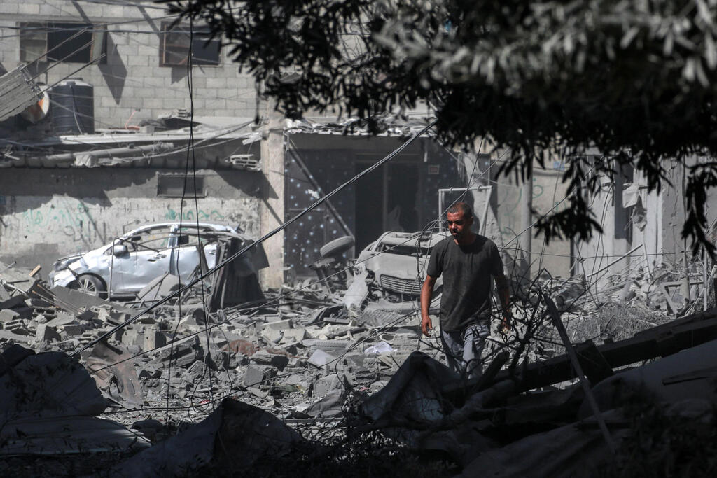 ההרס בנוסייראת אחרי החילוץ (צילום: Bashar TALEB / AFP) הריסות בנוסייראת