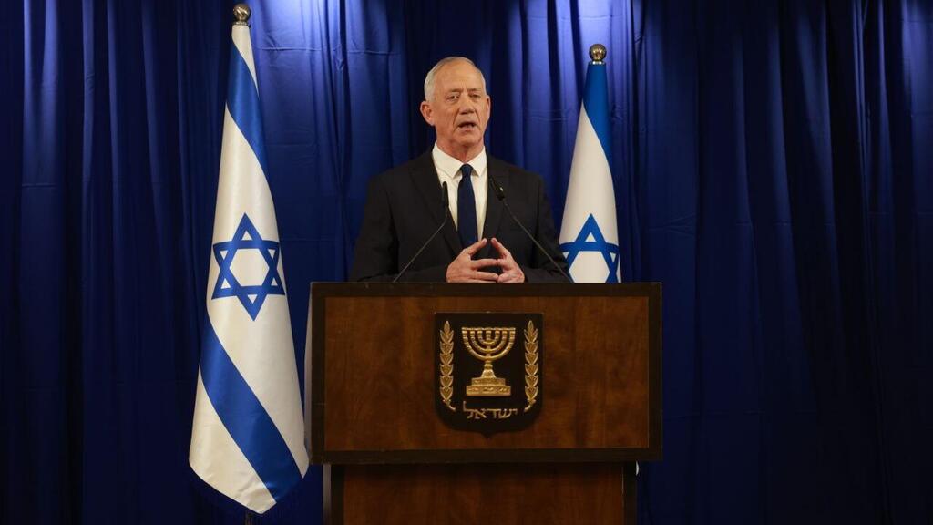 "כתב אישום" חריף. גנץ, אמש (צילום: דנה קופל) בני גנץ