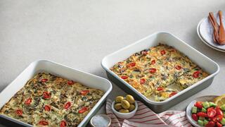 Try this versatile veggie casserole in a rich or lean version